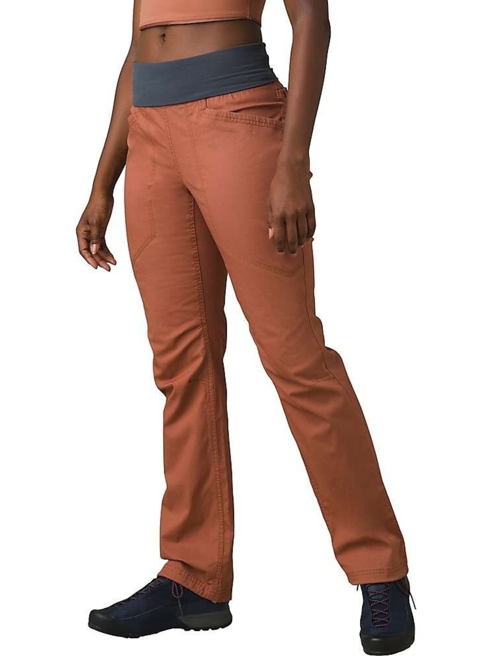 Prana Bosun Pants Terracotta And Gray Stetch Waistband